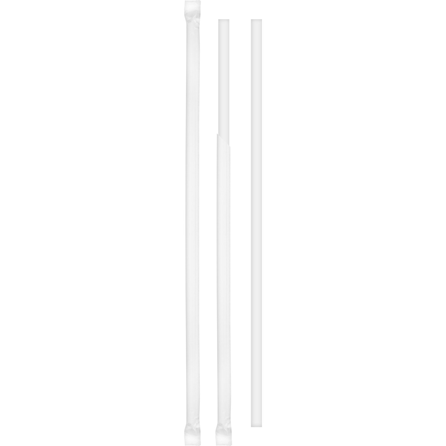 7.75" Wrapped White Paper Straw 6/500