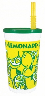 16oz Tall Plastic Souvenir Lemonade Cups