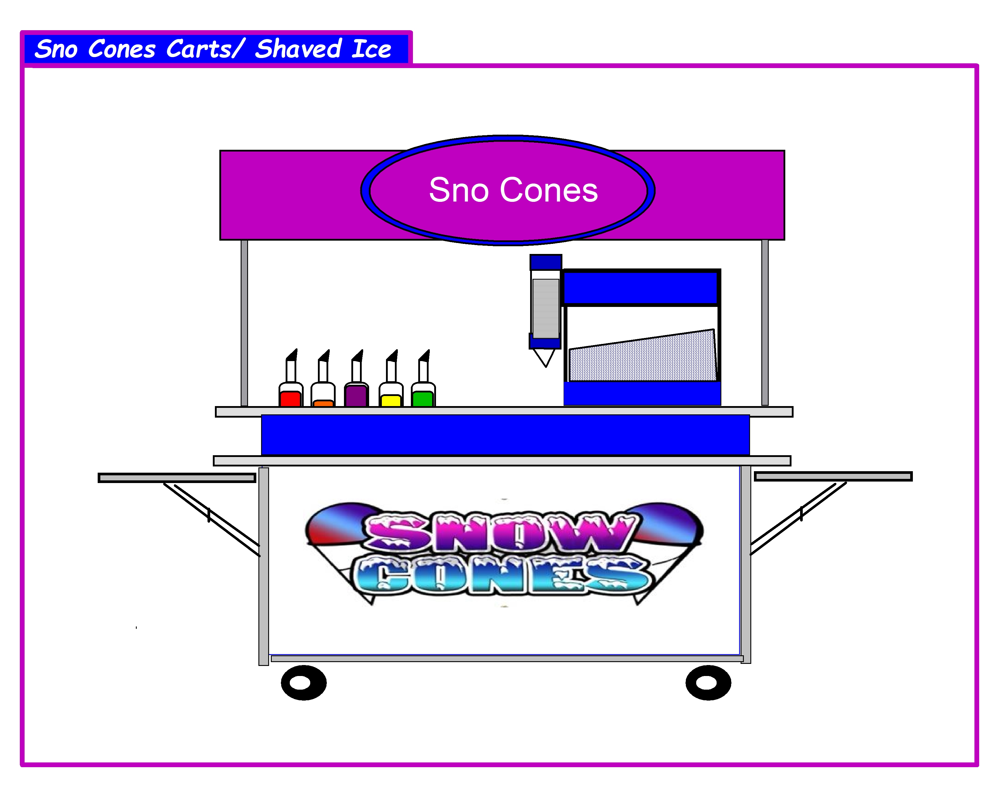 Sno Cone / Shaved Ice Push Carts