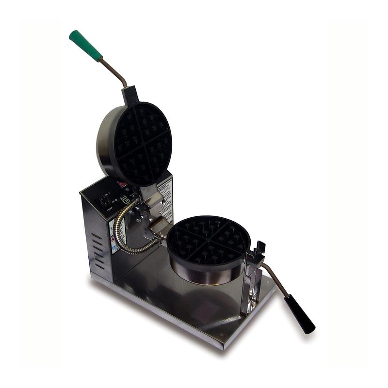 Round Belgian Waffle Baker with Non-stick Coating and Electronic Control