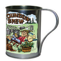 32oz Mountain Brew Tin Cup 50/case