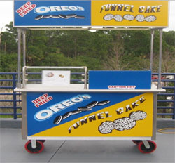 Funnel Cake Vending Push Cart /w Gas Fryer