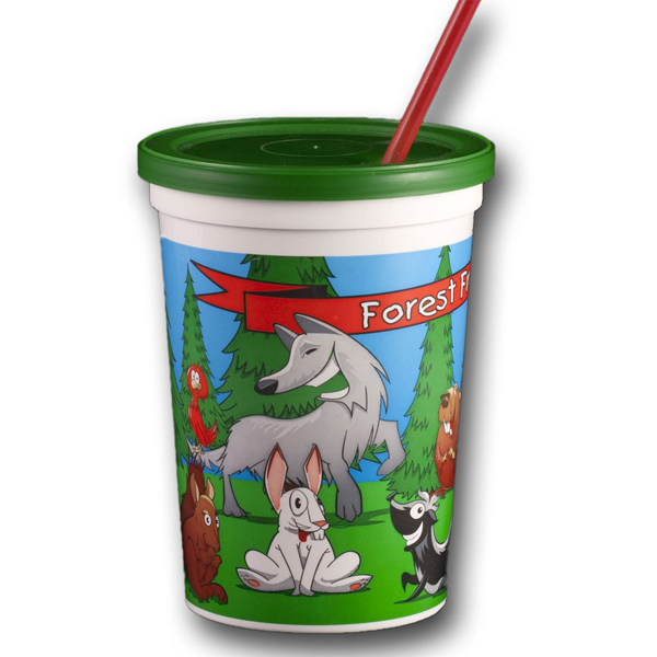 12oz Forest Friend print plastic cup  250 per case
