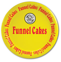 Funnel Cake Plates 9"  1000 per case