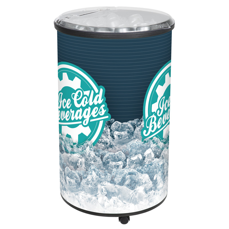 Ice Hawk Beverage Merchandiser/Cooler with lid