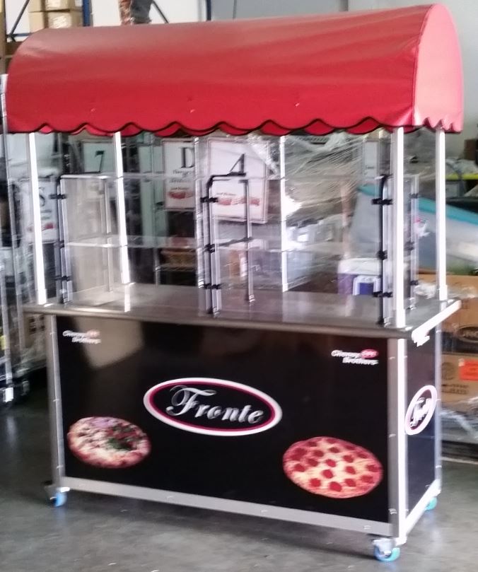 Pizza Cart with Barrel Awning