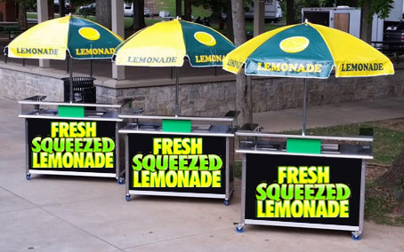 Lemonade Vendor Cart Concession Umbrella 