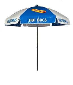 Hot Dog Umbrella Blue