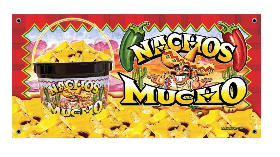 24"x12"  Nacho Sign - 48 oz Bucket