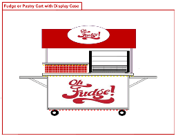 Pastry / Fudge Cart with display case