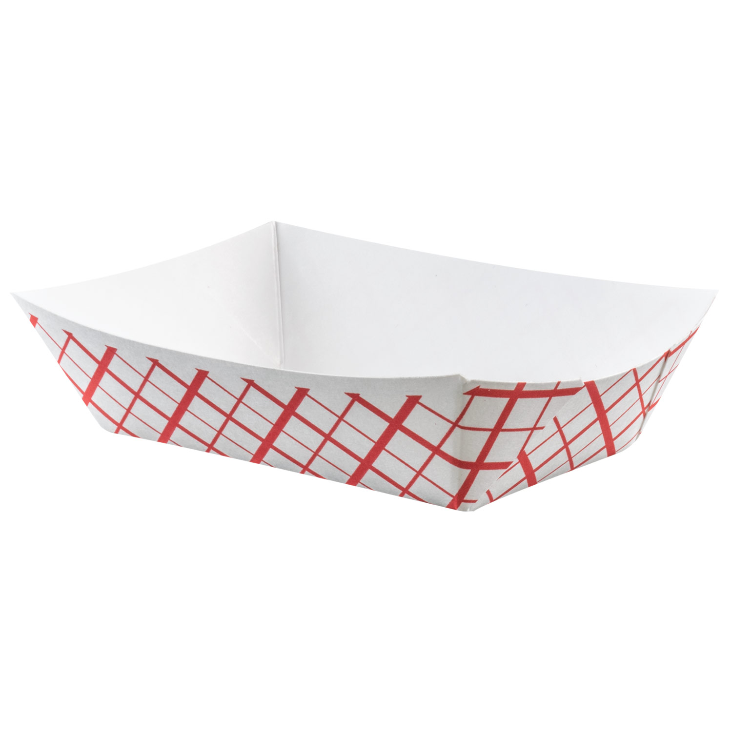 Paper Food Tray #40 White/Red