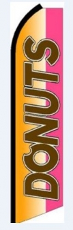 Donuts Swooper Flag - Brown/Pink