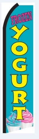 Frozen Yogurt Swooper Flag - Teal
