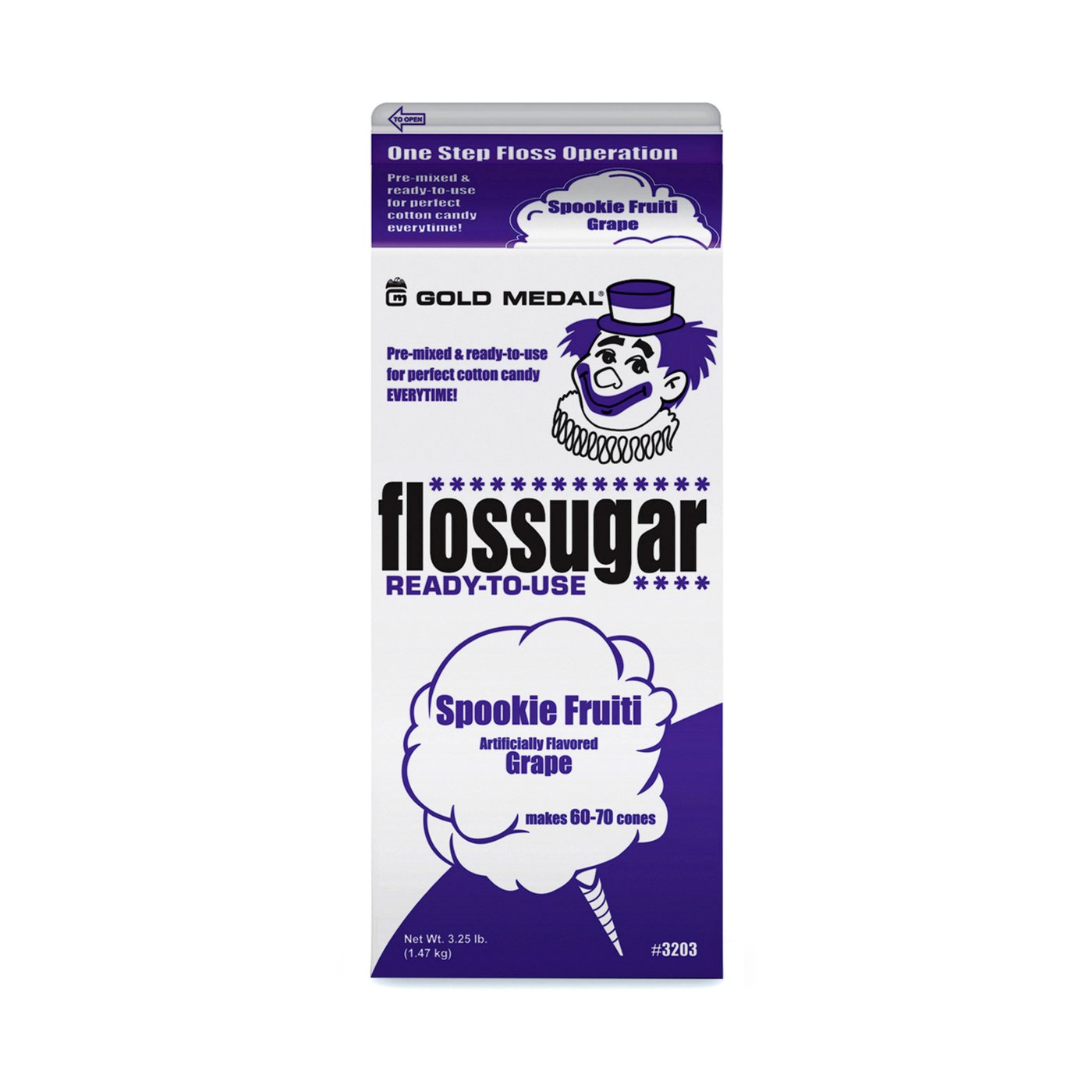 Spookie Fruiti (Grape) Cotton Candy Flossugar