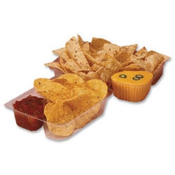 2 Compartment Nacho Trays  5"x 6"