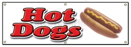 Hot Dog Banner 6' x 2'
