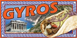 24 x 12 Gyros Sign for A-Frame