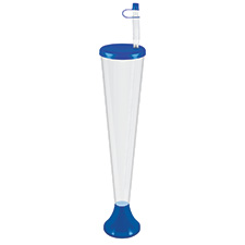 16oz 2-Piece Clear Trumpet Yarder with Lid and Straw