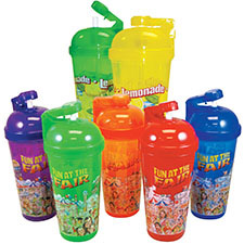 32oz Flip Top Fun at the Fair Cups assorted colors 100/case