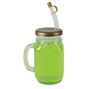 28oz Plastic Mason Jar with lid and straw