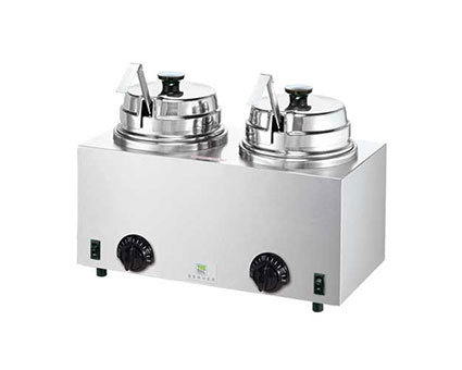 Server Twin hot topping warmer with ladles #81220