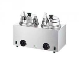 Server Twin hot topping warmer with ladles #81220