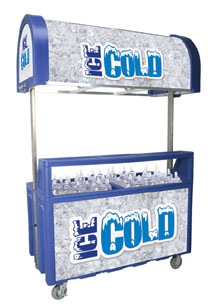 Portable Beverage Cart with Canopy-3805059