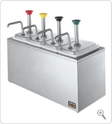 Serving Bar With 4 Stainless Steel Pumps