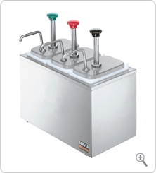 Syrup Rail with stainless steel pumps:  SR-3