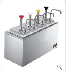 Syrup Rail with stainless steel pumps:  SR-4