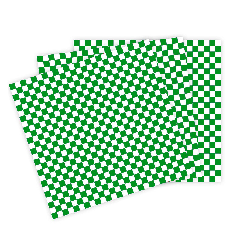 Green Checkered Dry Wax Wraps