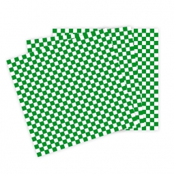 Green Checkered Dry Wax Wraps