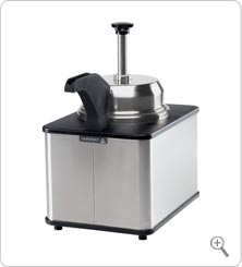 Cheese server dispenser with pump and spout, warmer #81140