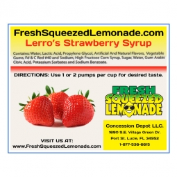 64oz Lerro's Strawberry Syrup