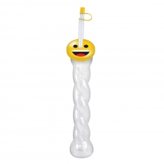 12oz Twisted Kiddie Yarder with Emoji Topper Lid and Straw