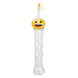 12oz Twisted Kiddie Yarder with Emoji Topper Lid and Straw